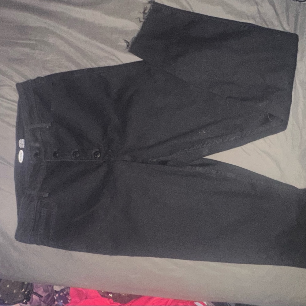 Black skinny button up jeans
